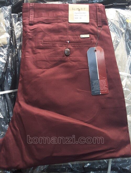 stretch chinos tommy hilfiger wine color 1555-53#
